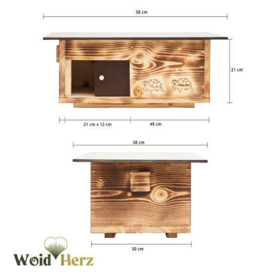 Preview: Woid Herz Premium Schildkrötenhaus (SH4) gebrannt